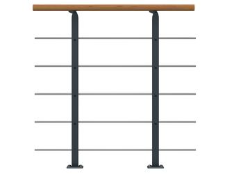 Brüstungsgeländer Erweiterungs-Set - Eiche Anthrazit - Frankfurt Hamburg Berlin, Sydney