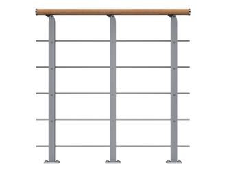 Brüstungsgeländer Starter-Set - Buche Perlgrau - Frankfurt Hamburg Berlin, Sydney