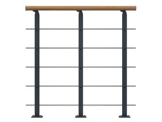 Brüstungsgeländer Starter-Set - Eiche Anthrazit - Frankfurt Hamburg Berlin, Sydney