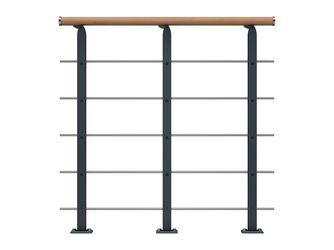 Brüstungsgeländer Starter-Set - Eiche weiß Anthrazit - Frankfurt Hamburg Berlin, Sydney