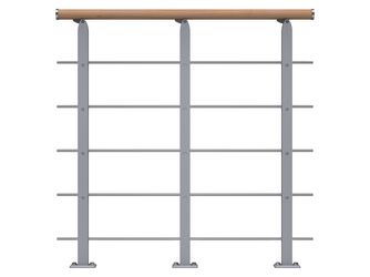 Brüstungsgeländer Starter-Set - Eiche weiß Perlgrau - Frankfurt Hamburg Berlin, Sydney