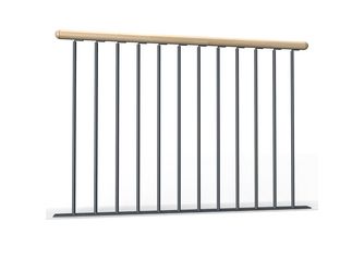 Brüstungsgeländer für Spindeltreppe Winnipeg, Buche geölt,Verpackungseinheit 150cm