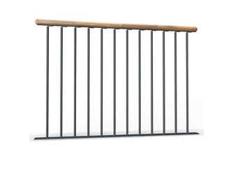 Brüstungsgeländer für Spindeltreppe Winnipeg, Eiche geölt,Verpackungseinheit 150cm