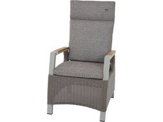 CORIDO Move Sessel matt seidengrau/taupe Teak FSC® Gest. Alu