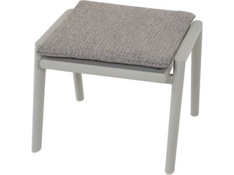 CORTINA Hocker matt seidengrau/mocca Bouclé-Gewebe, Bez. 100% Polyester