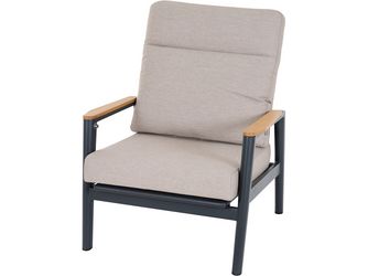 CORTINA Lounge Move Sessel matt anthrazit/natur Bedruckt, Bez. 70% Baumw. und 30% Polyester