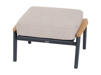 CORTINA Loungehocker matt anthrazit/Kissen natur Bedruckt, Bez. 70% Baumw. und 30% Polyester