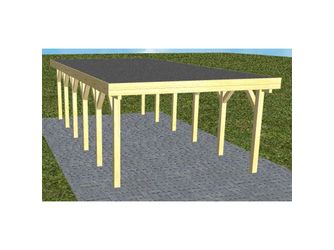 Carport Borkum LF Classic Holzblende, Flachdach mit EPDM Folie Carport Borkum LF Classic Holzblende, Flachdach mit EPDM Folie