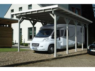 Carport Brühl Select Holzblende, Flachdach mit EPDM Folie