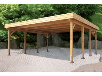 Carport CPF-6054 Skand. Fichte Flachdach 561x501cm