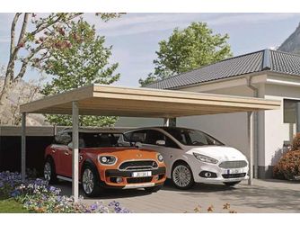 Carport Fulda 560 F Classic Holzblende,Flachdach EPDM-Folie