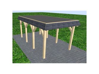 Carport Gettorf KF Master Walmblende, Flachdach mit EPDM Folie Carport Gettorf KF Master Walmblende, Flachdach mit EPDM Folie