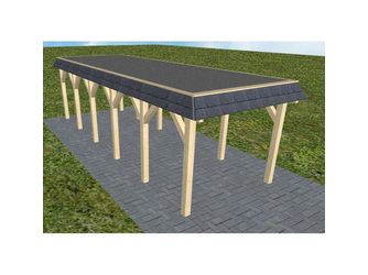 Carport Gettorf LF Master Walmblende, Flachdach mit EPDM Folie Carport Gettorf LF Master Walmblende, Flachdach mit EPDM Folie