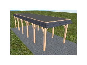 Carport Gettorf LF Perfect Walmblende, Flachdach mit EPDM Folie Carport Gettorf LF Perfect Walmblende, Flachdach mit EPDM Folie