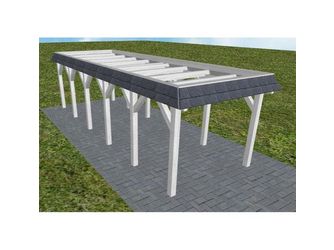 Carport Gettorf LO Select Walmblende, Flachdach ohne Bedachung