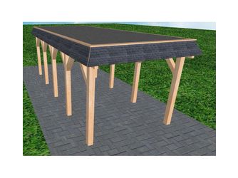 Carport Gettorf MF Perfect Walmblende, Flachdach mit EPDM Folie