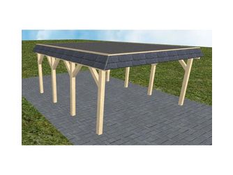 Carport Glücksburg KF Master Walmblende, Flachdach mit EPDM Folie Carport Glücksburg KF Master Walmblende, Flachdach mit EPDM Folie