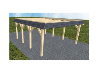 Carport Glücksburg KO Master Walmblende, Flachdach ohne Bedachung Carport Glücksburg KO Master Walmblende, Flachdach ohne Bedachung