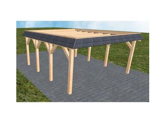 Carport Glücksburg KO Perfect Walmblende, Flachdach ohne Bedachung Carport Glücksburg KO Perfect Walmblende, Flachdach ohne Bedachung