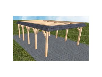 Carport Glücksburg MO Perfect Walmblende, Flachdach ohne Bedachung Carport Glücksburg MO Perfect Walmblende, Flachdach ohne Bedachung