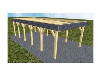 Carport Glinde LO Classic Walmblende, Flachdach ohne Bedachung Carport Glinde LO Classic Walmblende, Flachdach ohne Bedachung