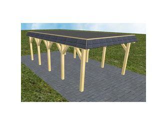 Carport Glinde MF Classic Walmblende, Flachdach mit EPDM Folie Carport Glinde MF Classic Walmblende, Flachdach mit EPDM Folie