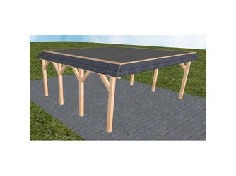 Carport Grömitz KF Perfect Walmblende, Flachdach mit EPDM Folie