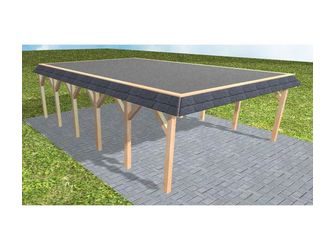 Carport Grömitz LF Perfect Walmblende, Flachdach mit EPDM Folie Carport Grömitz LF Perfect Walmblende, Flachdach mit EPDM Folie