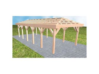 Carport Kampen LO Natur ohne Pfannen, ohne Rinne Carport Kampen LO Natur ohne Pfannen, ohne Rinne