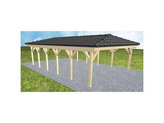 Carport Keitum LD Master inkl. Pfannen und Rinne