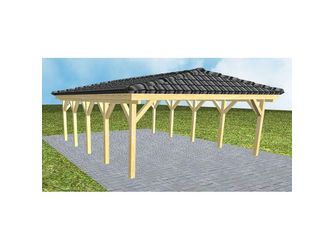 Carport Keitum MD Classic inkl. Pfannen und Rinne