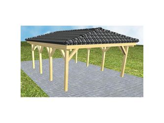 Carport Kiel KD Classic inkl. Pfannen und Rinne