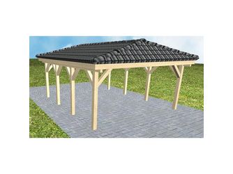 Carport Kiel KD Master inkl. Pfannen und Rinne