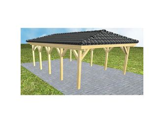 Carport Kiel MD Classic inkl. Pfannen und Rinne