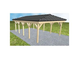 Carport Kiel MD Master inkl. Pfannen und Rinne