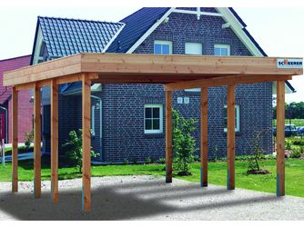 Carport Kompakt 3,69x5,00m Douglasie Stahl Carport Kompakt 3,69x5,00m Douglasie Stahl