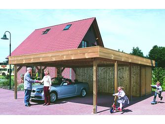 Carport Kompakt 5,49x7,00m KD+ braun Stahl Carport Kompakt 5,49x7,00m KD+ braun Stahl