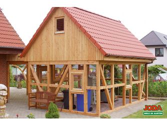 Carport-Längswand M Classic-Serie, 135 x 135 mm für Fachwerk vorbereitet Carport-Längswand M Classic-Serie, 135 x 135 mm für Fachwerk vorbereitet