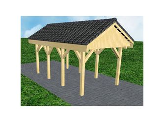 Carport Malchow KD Classic Satteldach, inkl. Pfannen und Rinne Carport Malchow KD Classic Satteldach, inkl. Pfannen und Rinne