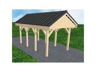Carport Malchow KD Master Satteldach, inkl. Pfannen und Rinne Carport Malchow KD Master Satteldach, inkl. Pfannen und Rinne