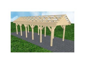 Carport Malchow LO Master Satteldach, ohne Rinne, ohne Pfannen Carport Malchow LO Master Satteldach, ohne Rinne, ohne Pfannen
