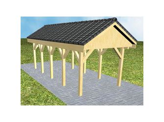 Carport Malchow MD Classic Satteldach, inkl. Pfannen und Rinne Carport Malchow MD Classic Satteldach, inkl. Pfannen und Rinne