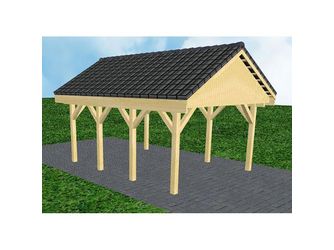 Carport Meldorf KD Classic Satteldach, inkl. Pfannen und Rinne Carport Meldorf KD Classic Satteldach, inkl. Pfannen und Rinne