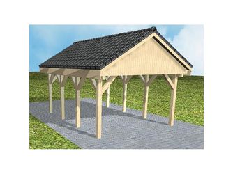 Carport Meldorf KD Master Satteldach, inkl. Pfannen und Rinne Carport Meldorf KD Master Satteldach, inkl. Pfannen und Rinne