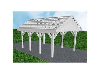 Carport Meldorf KO Select Satteldach, ohne Rinne, ohne Pfannen