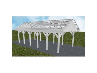 Carport Meldorf LO Select Satteldach, ohne Rinne, ohne Pfannen