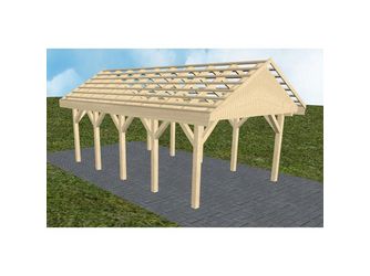 Carport Meldorf MO Master Satteldach, ohne Rinne, ohne Pfannen Carport Meldorf MO Master Satteldach, ohne Rinne, ohne Pfannen