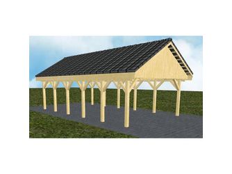 Carport Minden LD Classic Satteldach, inkl. Pfannen und Rinne