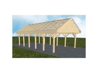 Carport Minden LO Master Satteldach, ohne Rinne, ohne Pfannen Carport Minden LO Master Satteldach, ohne Rinne, ohne Pfannen