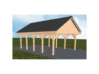 Carport Minden MD Perfect Satteldach, inkl. Pfannen und Rinne